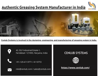 authentic greasing system manufacturer in india