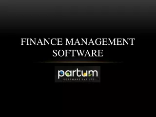 Finance management software - Free Demo