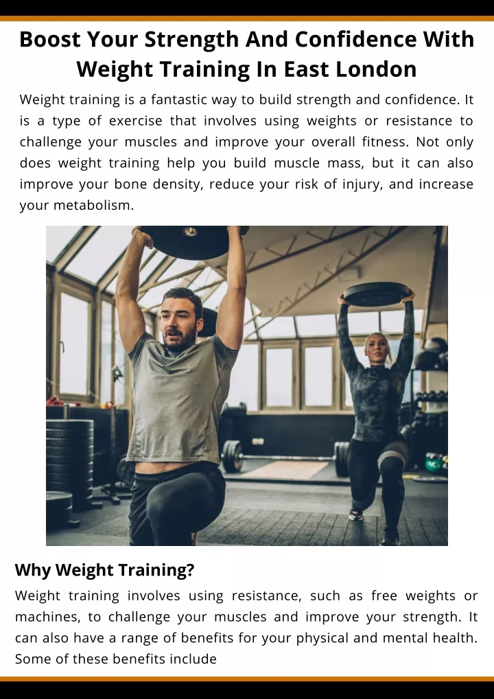 boost your strength and confidence with weight