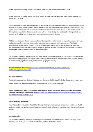 global rapid microbiology tes3ng market size