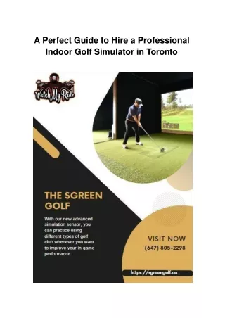 A Perfect Guide to Hire a Professional Indoor Golf Simulator in Toronto.ppt