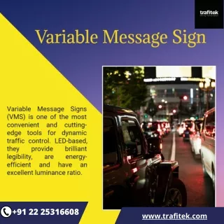 Variable Message Sign - Trafitek