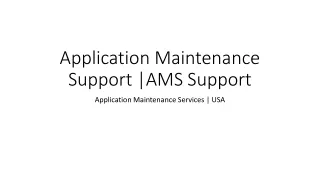application maintenance support ams support