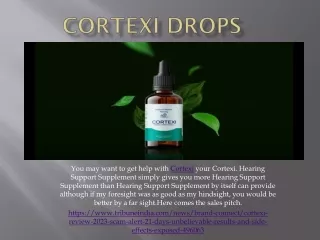 you may want to get help with cortexi your