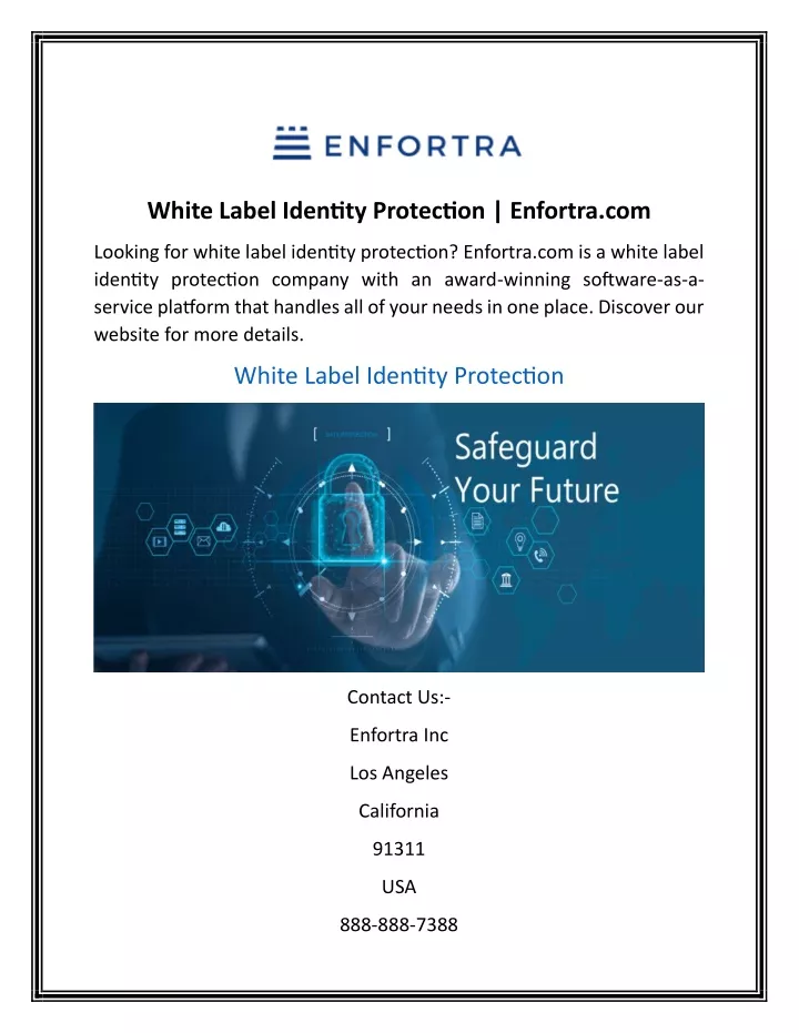 white label identity protection enfortra com