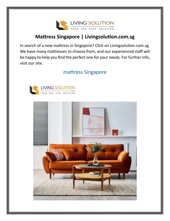 mattress singapore livingsolution com sg