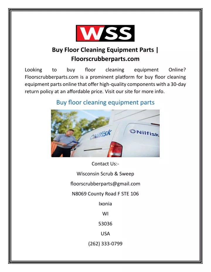 buy floor cleaning equipment parts