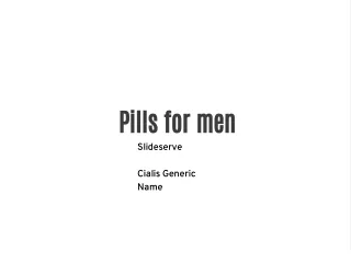 Pills for men