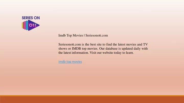 imdb top movies seriesonott com
