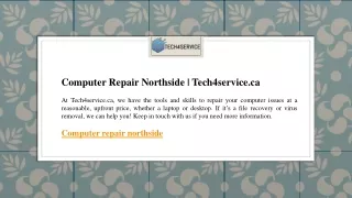 Computer Repair Northside  Tech4service.ca