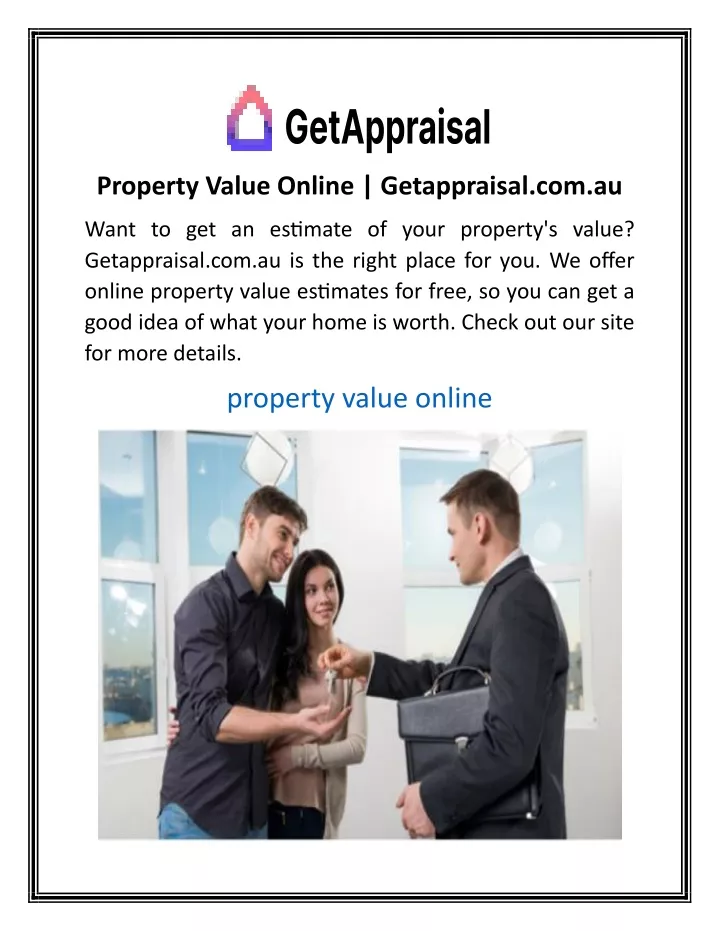 property value online getappraisal com au