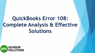 quickbooks error 108 complete analysis effective solutions