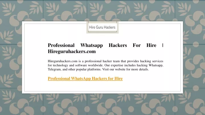 professional whatsapp hackers for hire