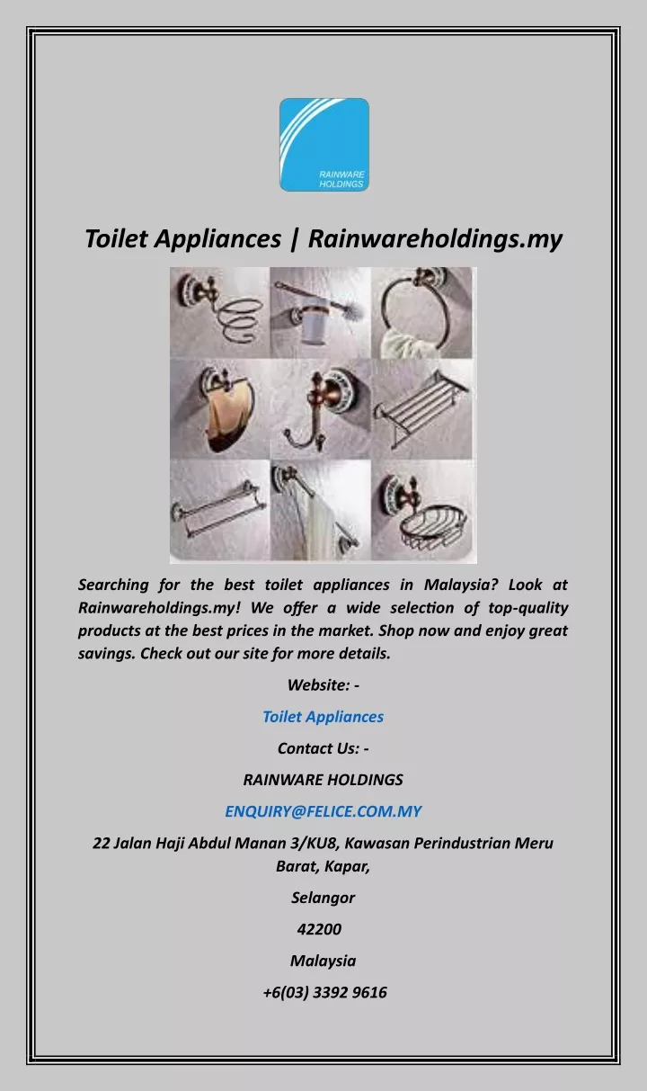 toilet appliances rainwareholdings my