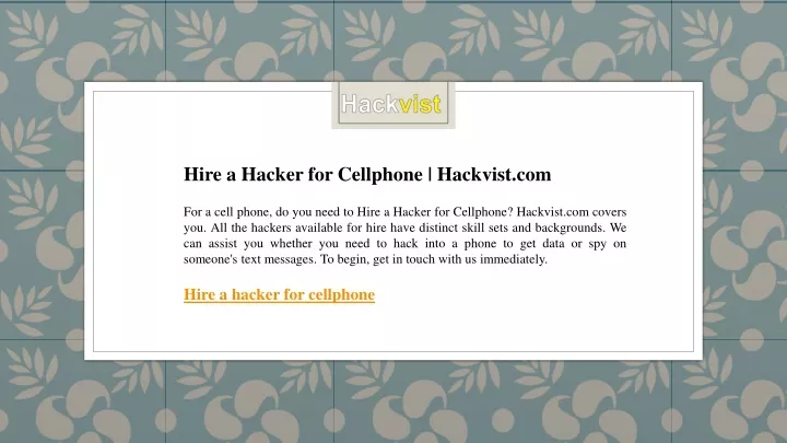 hire a hacker for cellphone hackvist