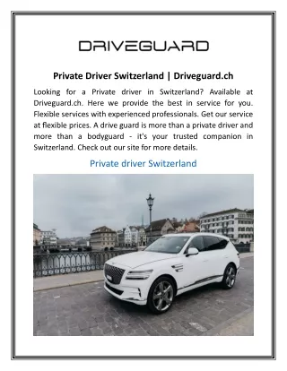 private driver switzerland driveguard ch