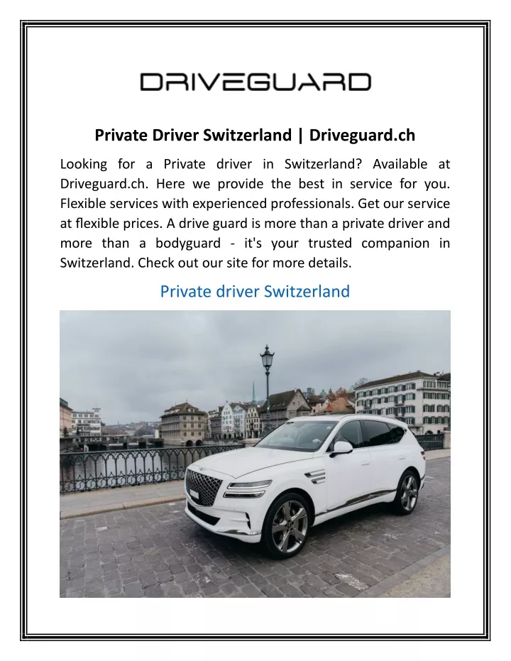 private driver switzerland driveguard ch