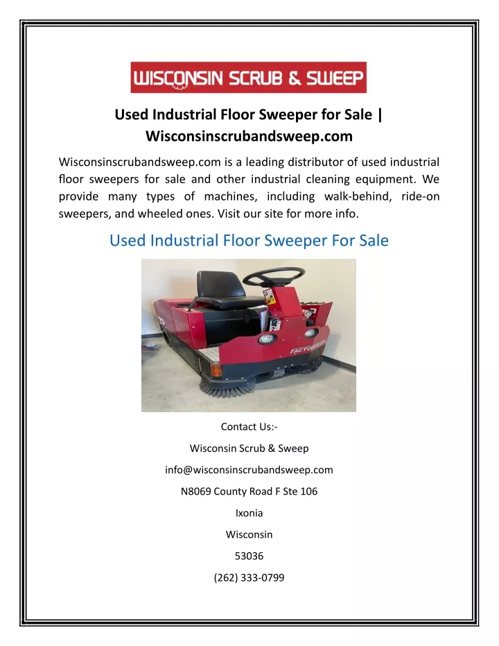 used industrial floor sweeper for sale