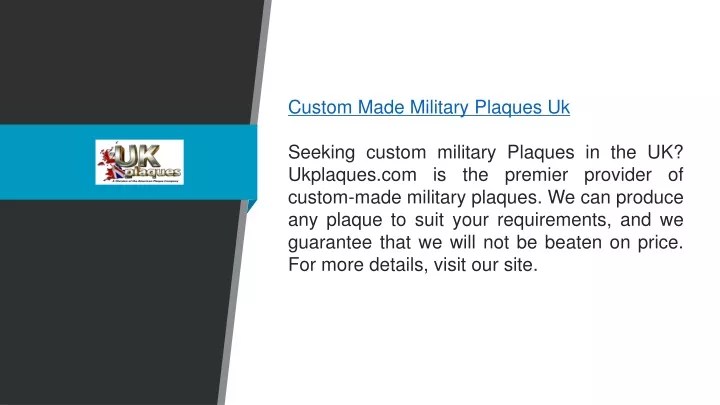 custom made military plaques uk seeking custom