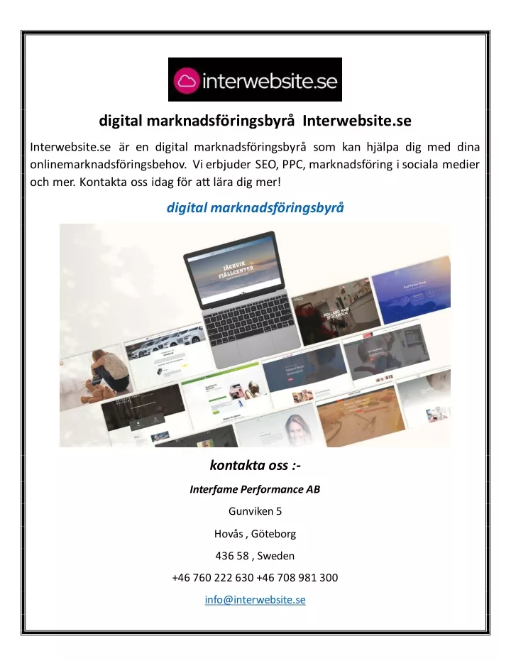 digital marknadsf ringsbyr interwebsite se