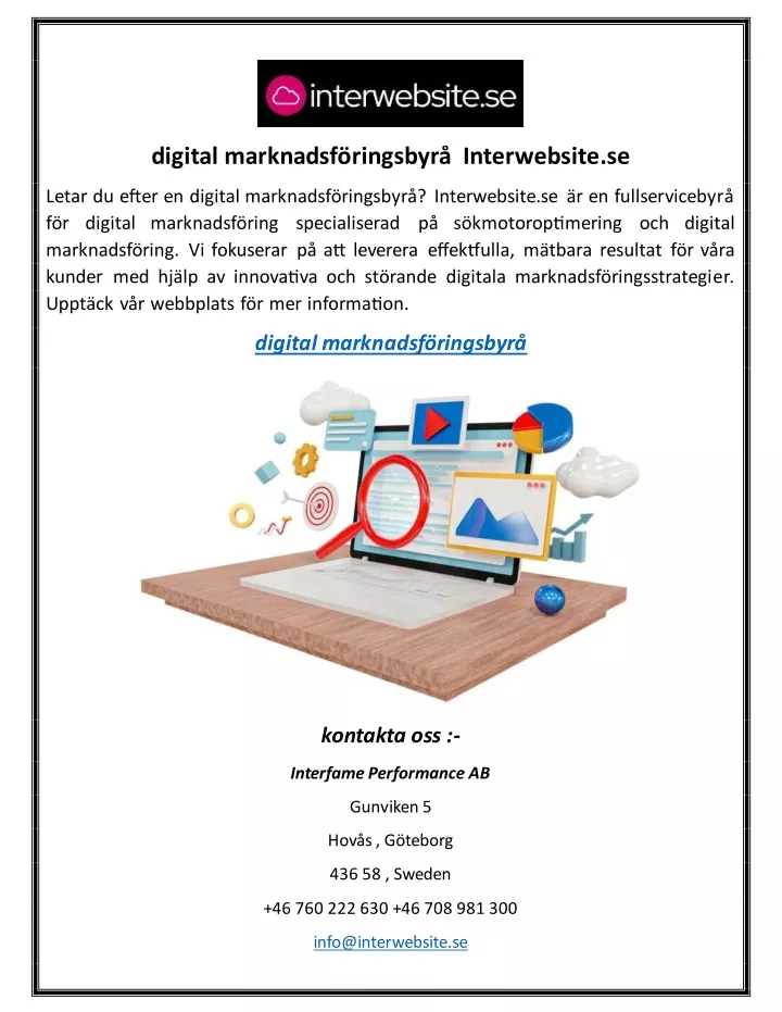 digital marknadsf ringsbyr interwebsite se