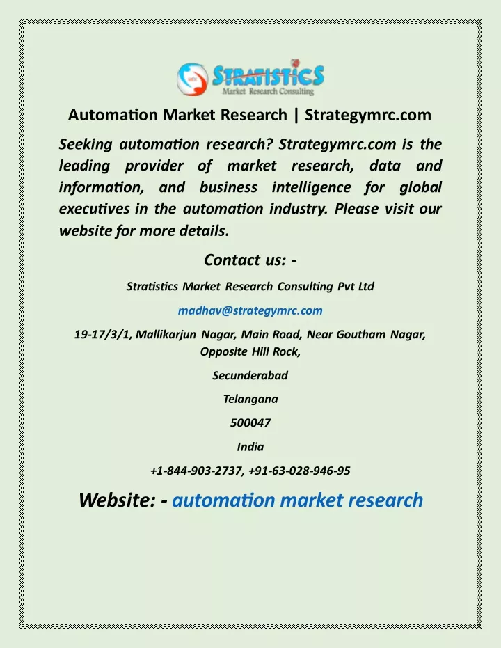 automation market research strategymrc com