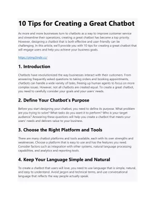 10 Tips for Creating a Great Chatbot (2) (1)