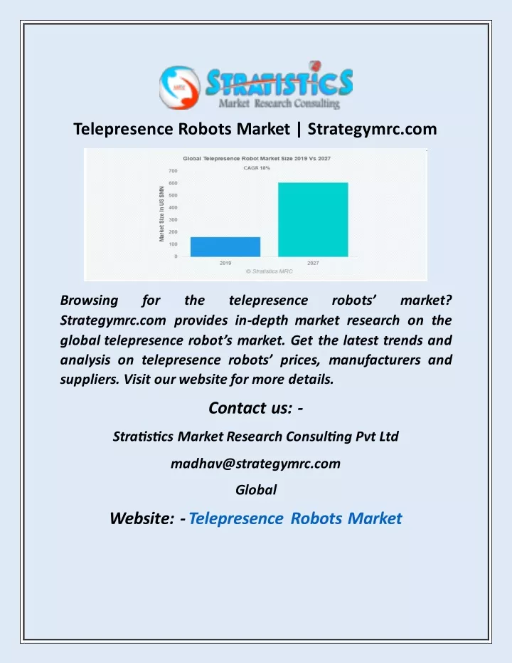 telepresence robots market strategymrc com