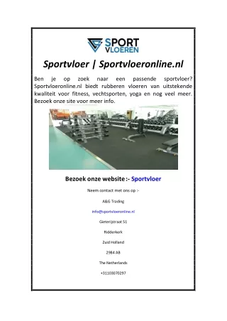 Sportvloer  Sportvloeronline.nl