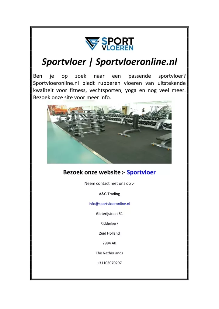 sportvloer sportvloeronline nl