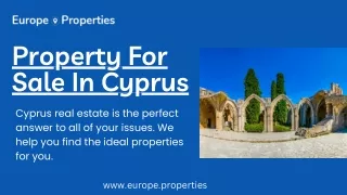 Property For Sale In Cyprus | Europe Properties