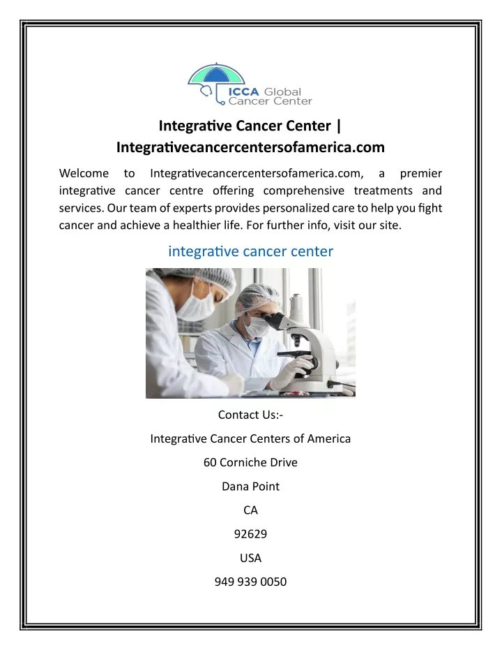 integrative cancer center