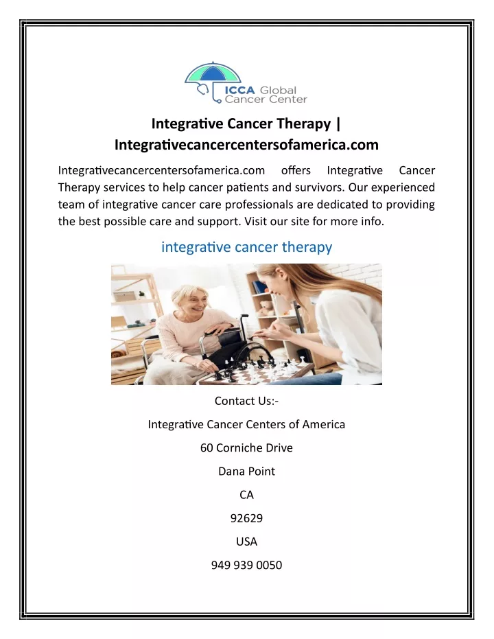 integrative cancer therapy