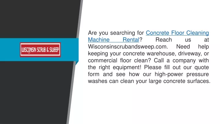 are you searching for concrete floor cleaning