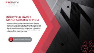 Best Industrial Racks & Storage Manufacturer in India
