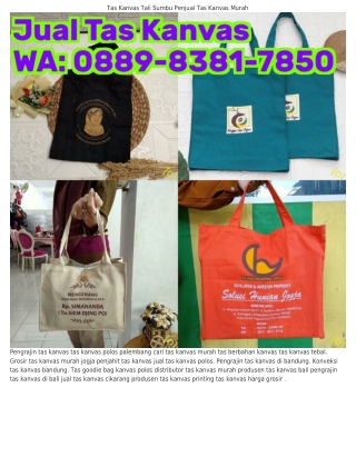 Ô88ᑫ·838I·785Ô (WA) Tas Kanvas Murah Di Jogja Tas Kanvas Terbuat Dari Apa