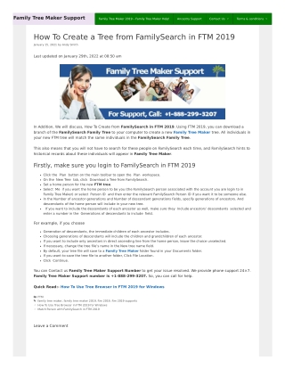 family tree maker support