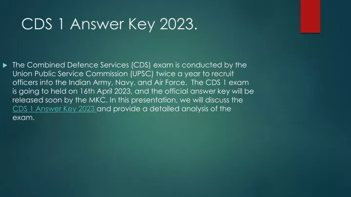 cds 1 answer key 2023