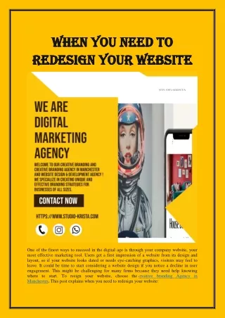 when you need to when you need to redesign your