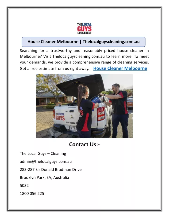house cleaner melbourne thelocalguyscleaning