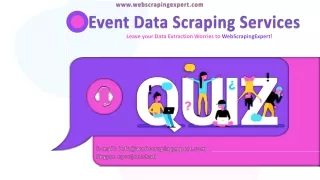 Event Data Scraping Services