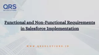 functional and non functional requirements