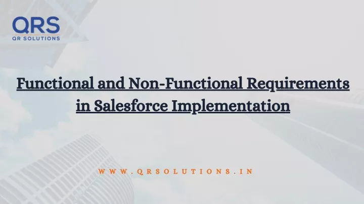 functional and non functional requirements