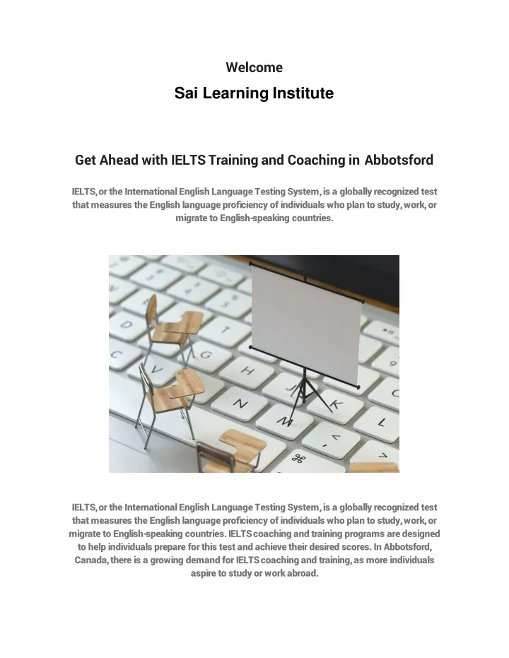 welcome sai learning institute