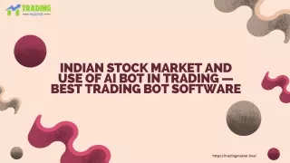 Indian stock market and use of AI bot in trading — Best Trading Bot Software