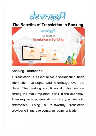 the benefits of translation in banking