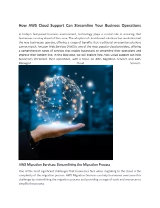 How AWS Cloud Support Can Streamline Your Business Operations (1)