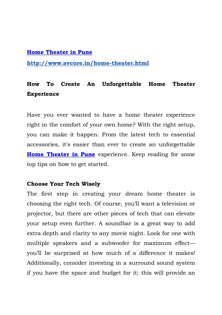 home theater in pune