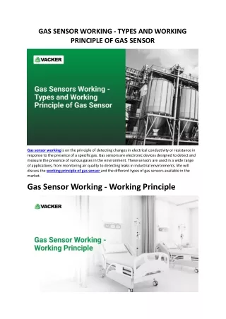 Gas Sensor Working - Types And Working Principle Of Gas Sensor