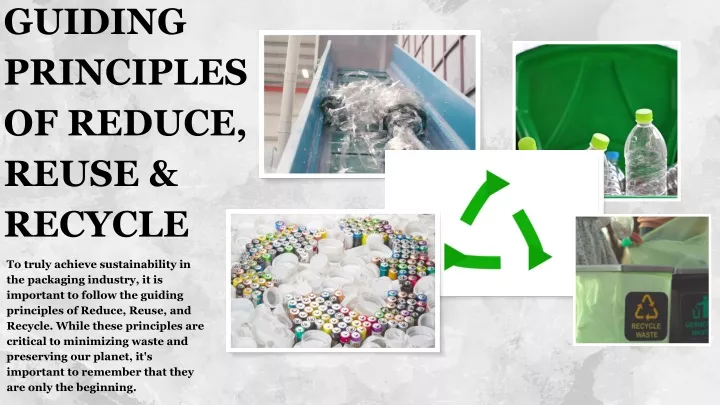 guiding principles of reduce reuse recycle